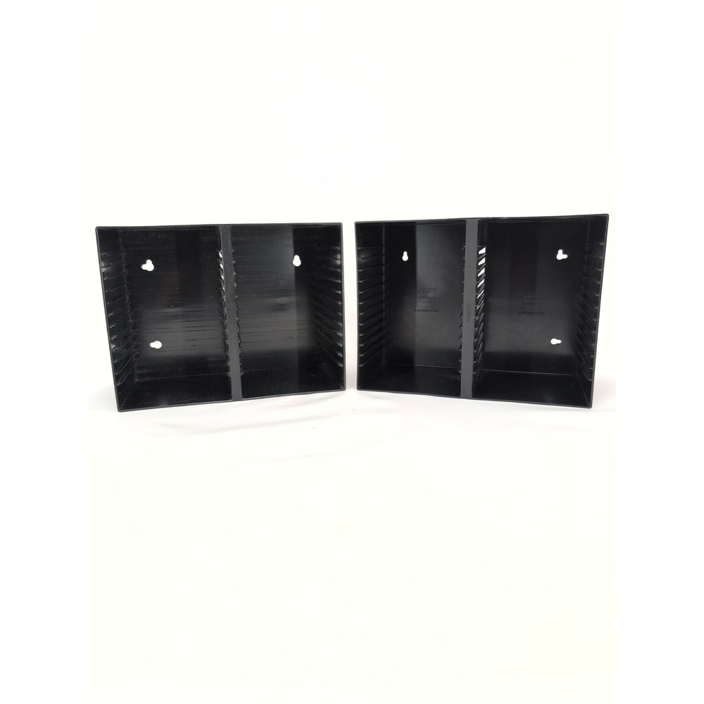Gemini CD Rack Black Lot of 2 Vintage 1993 Wall Mount 30 Capacity Each USA Made